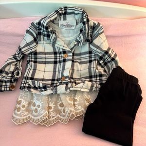 Rare Edition Baby Girls Plaid Outfit